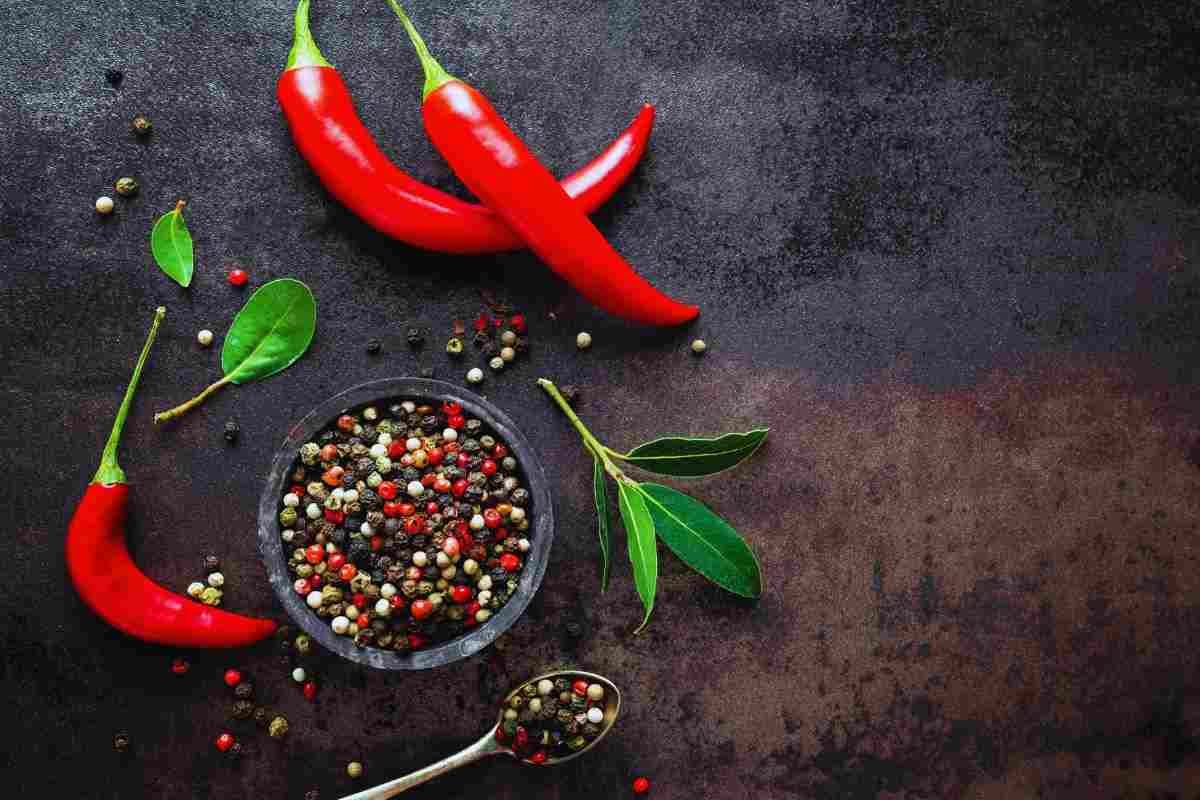 cosa indica la scelta tra peperoncino e pepe nero