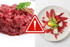 pericolo nel consumo di carne cruda