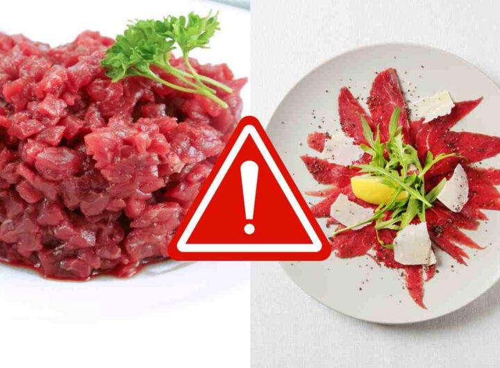 pericolo nel consumo di carne cruda
